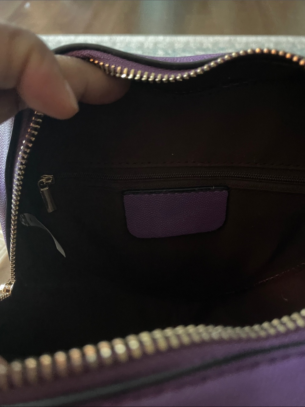 Purple Quilted Heart Crossbody - Picture 6 of 7